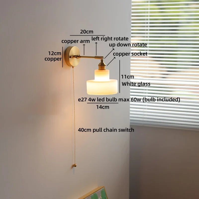 Helnys LED Wall Sconce Clear Glass Luxury Stair Light Wandlamp