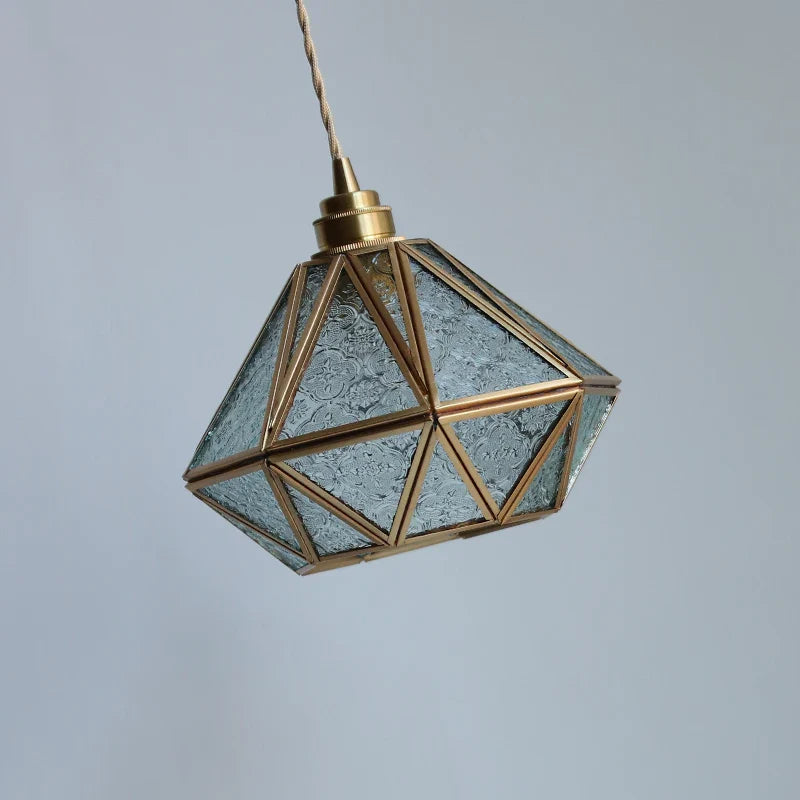 Helnys Glass Chandelier Pendant Light Fixture Modern LED Hanging Lamp