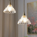 Helnys Flower Glass LED Pendant Lamp Copper Socket Hanging Light