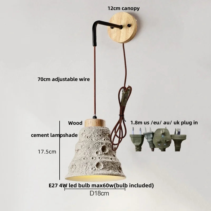 Helnys Adjustable Wall Light with Pull Chain Switch - Nordic Modern Design