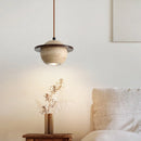 Helnys LED Pendant Lights Japanese Style Wood Decor Stone Globe Hanging Lamp