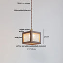 Helnys Glass LED Pendant Lamp with Walnut Wood and Brass Accents