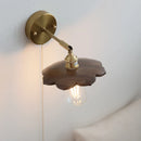 Helnys Wood Wall Light Fixture with Pull Chain Switch & Rotating LED Socket