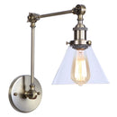 Helnys Industrial Vintage Swing Arm LED Lamp with Pull Chain Switch