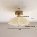 Helnys Nordic Milky Yellow Glass LED Pendant Lights for Home Indoor Lighting