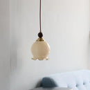 Helnys Nordic Walnut Wood Resin LED Pendant Lamp for Coffee Bar Living Room