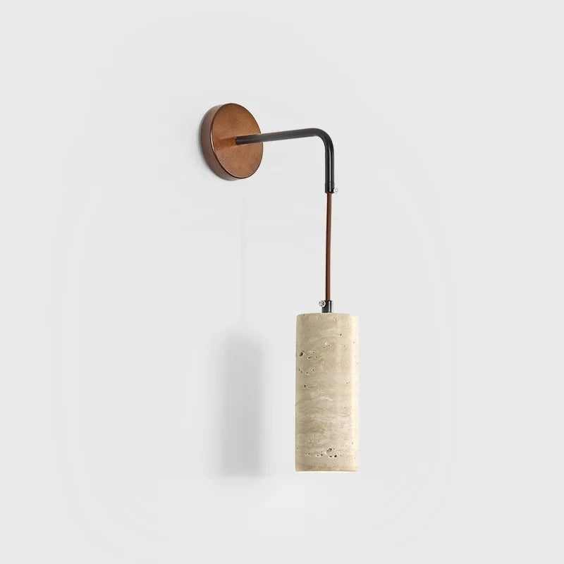 Helnys Yellow Stone LED Wall Light Sconce Modern Nordic Bedside Lamp