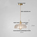 Helnys Glass LED Pendant Lamp with Wood Handle, Nordic Design