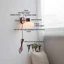Helnys White Glass LED Wall Light Children's Room Modern Nordic Decor Bedside Lamp