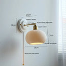Helnys Ceramic Wall Lamp with Pull Chain Switch for Home Indoor Decor