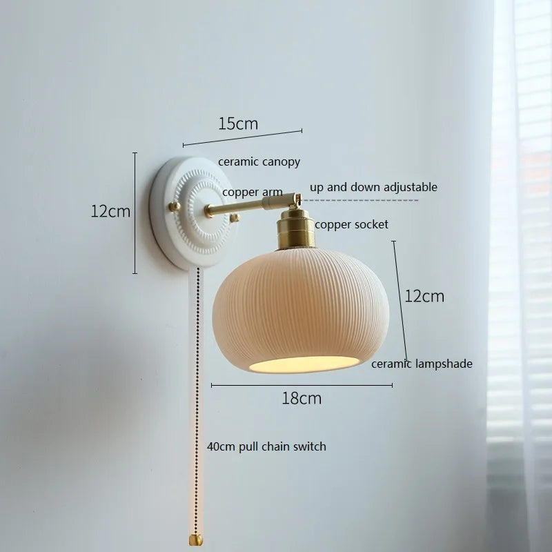 Helnys Butterfly Ceramic LED Wall Lamp Nordic Modern Indoor Lighting Home Stair Light