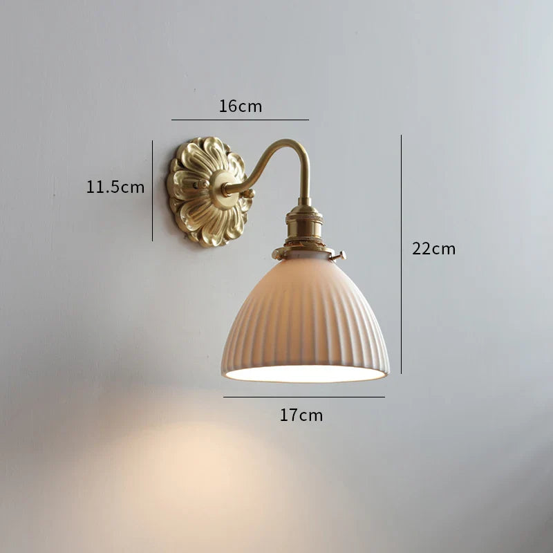 Helnys Ceramic LED Wall Lights Japan Modern Home Decor Sconce Murale