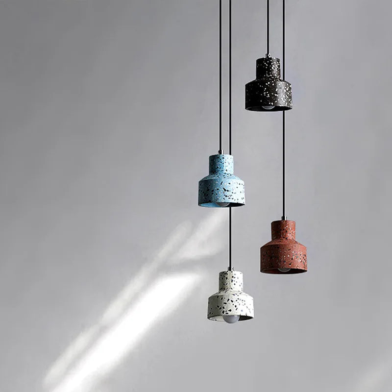 Helnys Cement LED Pendant Lamp for Bedroom Stair Balcony Living Room
