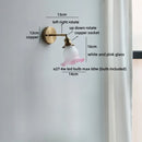 Helyn's Nordic Swing Arm LED Wall Lamp - Modern Copper Bedside Light