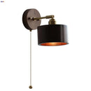 Helnys Nordic Copper Socket LED Wall Sconce with Pull Chain Switch
