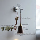 Helnys Walnut Ash LED Wall Lamp Sconce - Adjustable Japanese Style Stair Light Fixtures
