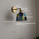 Helnys Peace Pigeon Tiffany Style Colorful Glass LED Wall Light