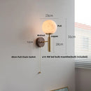 Helnys Copper Base LED Wall Lamp with Pull Chain Switch