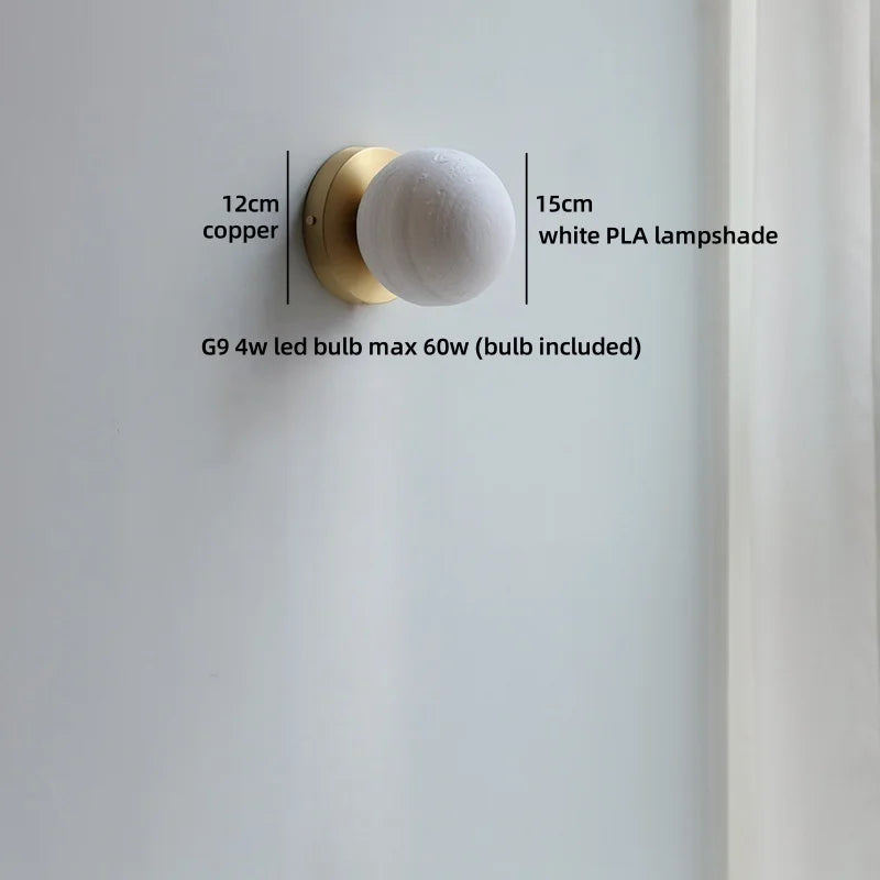 Helyn's Nordic Swing Arm LED Wall Lamp - Modern Copper Bedside Light
