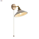 Helnys Copper Canopy LED Wall Light Fixture Nordic Modern Bedroom Sconce