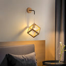 Helnys Wood Nordic LED Wall Lamp - Modern Cube Stair Light Fixture