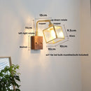Helnys Cube Glass LED Wall Lights with Pull Chain Switch for Modern Decor