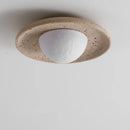 Helnys Yellow Travertine LED Ceiling Light - Nordic Modern 3D Printing Lampshade