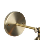 Helnys Glass Industrial LED Wall Sconce Pull Chain Switch Bedside Lamp