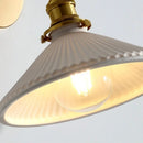 Helnys Copper Canopy LED Wall Light Fixture Nordic Modern Bedroom Sconce