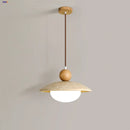 Helnys LED Pendant Lamp Coffee Study Hallway G9 White Glass Wire Adjustable Yellow Travertine