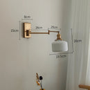 Helnys Nordic LED Wall Sconce Left Right Rotate Pull Chain Switch Stair Light