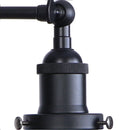 Helnys Industrial LED Wall Light with White Glass, Pull Chain Switch, 2 Heads