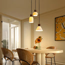 Helnys Walnut Ceramic LED Pendant Lights - Modern Nordic Style for Home & Commercial Lighting