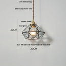 Helnys Japanese LED Glass Pendant Lamp Adjustable Hanging Light Fixtures