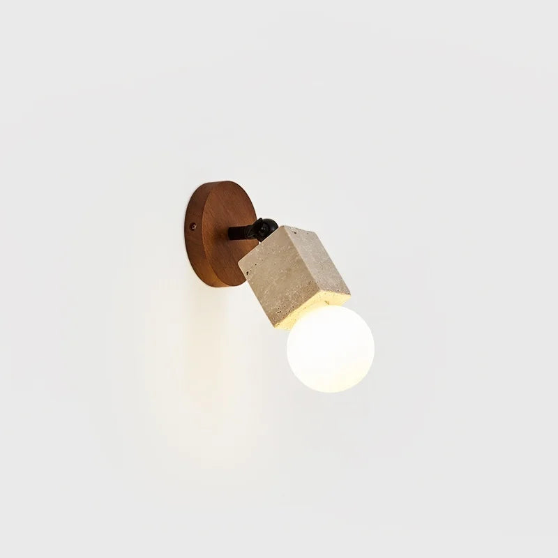 Helnys White Glass Ball LED Wall Sconce for Bedroom, Living Room & Stair Light