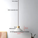 Helnys Nordic LED Pendant Light Fixture Wood White Ceramic Hanging Lamp