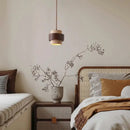 Helnys Wood Stone Hanging Lamp Adjustable LED Pendant Light Fixture