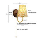 Helnys Flower Cloth LED Wall Lamp for Bedroom Girls - Wall Art Decor Stair Light