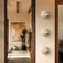 Helnys Wabi Sabi LED Wall Sconce Yellow Travertine Nordic Modern Ambient Mirror Light