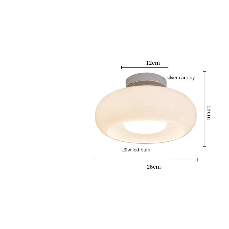 Helnys Yellow Glass LED Pendant Lights 40W Copper Nordic Modern Hanging Lamparas