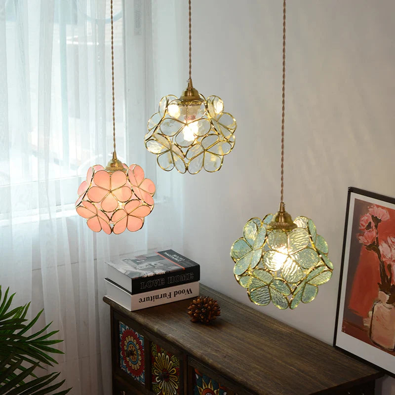 Helnys Glass Copper LED Pendant Lamp E27 Nordic Modern Luxury Hanging Lights