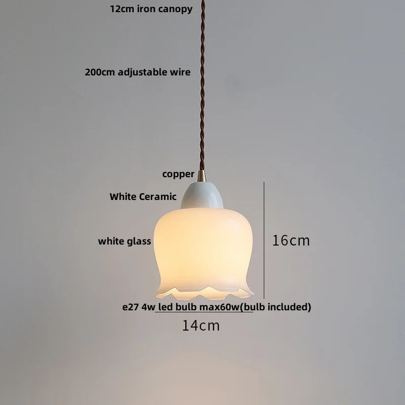 Helnys Ceramic Glass Pendant Light - Modern Nordic Style for Home Decor