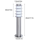 Helnys Stainless Steel Path Light with White Acrylic Shade, Waterproof Outdoor Post Lamp