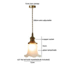 Helnys Clear Glass LED Pendant Light Modern Bedroom Chandelier