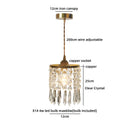 Helnys Clear Glass LED Pendant Light Modern Brass Hanging Lamp