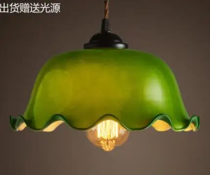 Helnys Blue Glass Pendant Lights for Bedroom Dinning Living Room