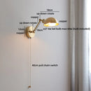 Helnys Swing Arm LED Wall Lamp Gold Copper Modern Home Decor E27 Bulb