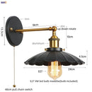 Helnys Gold Industrial LED Wall Lamps for Stair Light Fixtures