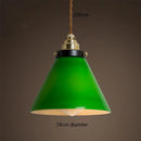Helnys Vintage Copper Socket Pendant Lamp with Green Glass - 2023 Edition