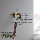 Helnys Clear Glass Pull Chain Wall Light - Modern Balcony Sconce